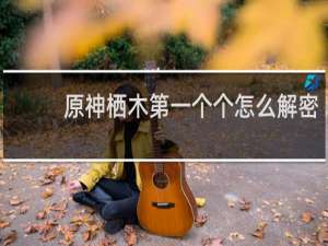 原神栖木第一个个怎么解密