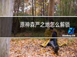 原神森严之地怎么解锁