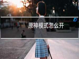 原神模式怎么开