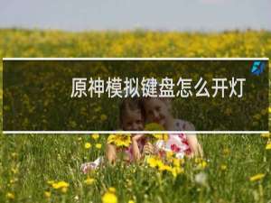 原神模拟键盘怎么开灯