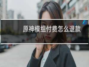 原神模组付费怎么退款