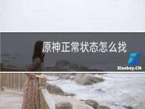 原神正常状态怎么找