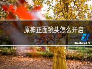 原神正面镜头怎么开启