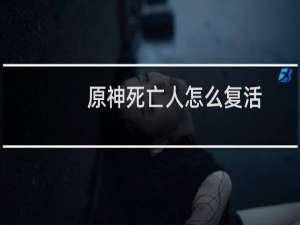 原神死亡人怎么复活