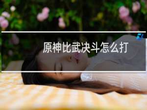 原神比武决斗怎么打