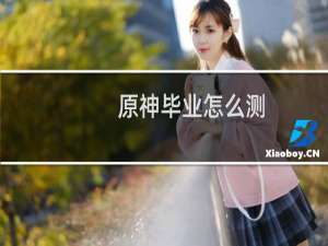 原神毕业怎么测