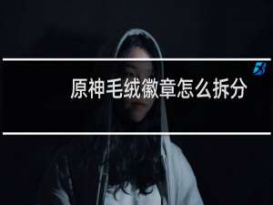原神毛绒徽章怎么拆分