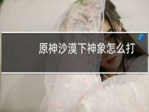 原神沙漠下神象怎么打