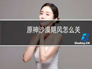 原神沙漠飓风怎么关