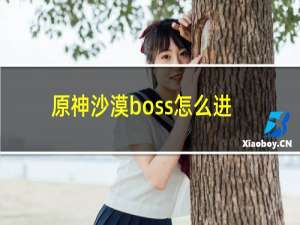 原神沙漠boss怎么进