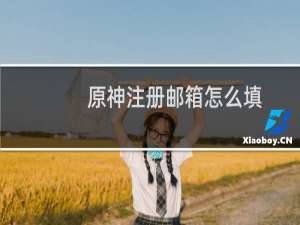 原神注册邮箱怎么填