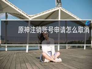 原神注销账号申请怎么取消
