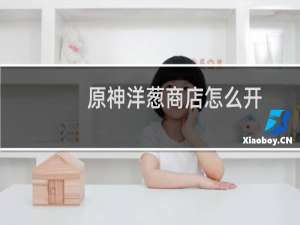 原神洋葱商店怎么开