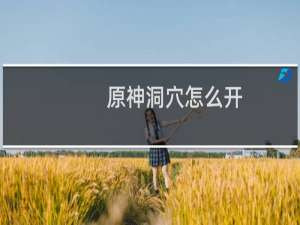 原神洞穴怎么开