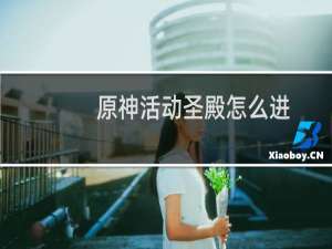原神活动圣殿怎么进