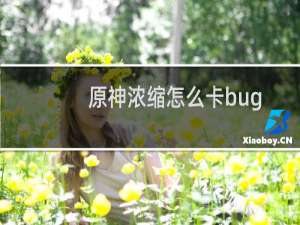 原神浓缩怎么卡bug