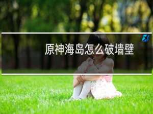 原神海岛怎么破墙壁