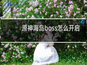 原神海岛boss怎么开启