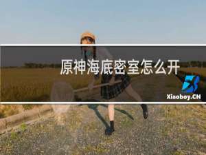 原神海底密室怎么开