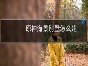 原神海景别墅怎么建