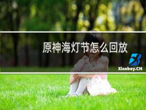 原神海灯节怎么回放