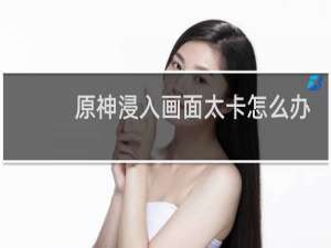 原神浸入画面太卡怎么办