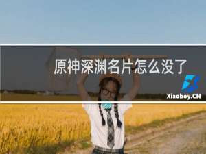 原神深渊名片怎么没了