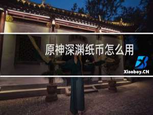 原神深渊纸币怎么用