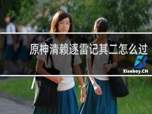 原神清赖逐雷记其二怎么过