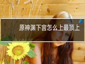 原神渊下宫怎么上最顶上