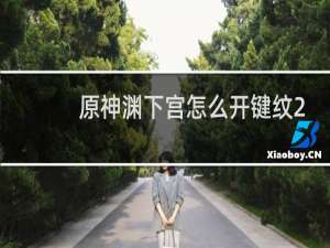 原神渊下宫怎么开键纹2