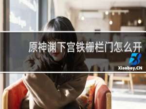 原神渊下宫铁栅栏门怎么开