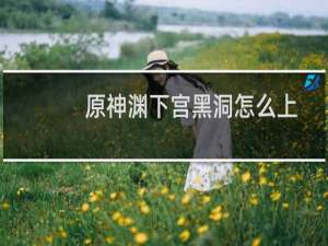 原神渊下宫黑洞怎么上