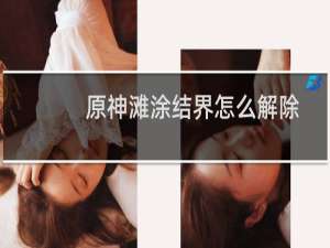 原神滩涂结界怎么解除