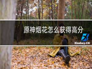 原神烟花怎么获得高分