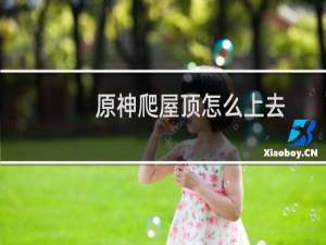 原神爬屋顶怎么上去
