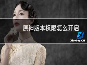 原神版本权限怎么开启