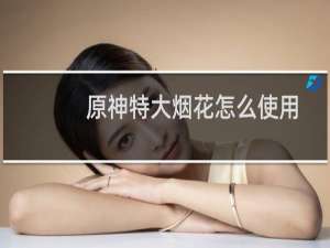 原神特大烟花怎么使用