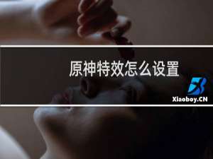 原神特效怎么设置