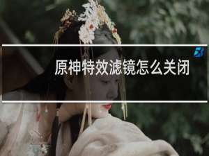 原神特效滤镜怎么关闭