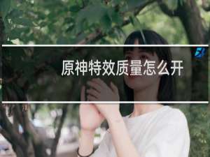 原神特效质量怎么开