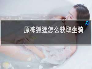 原神狐狸怎么获取坐骑