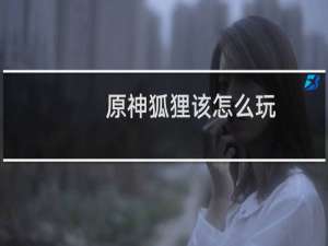 原神狐狸该怎么玩
