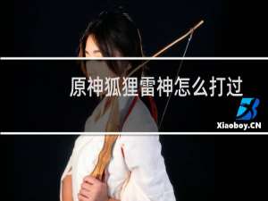 原神狐狸雷神怎么打过