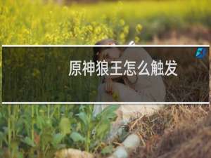 原神狼王怎么触发