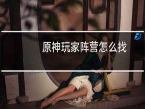 原神玩家阵营怎么找
