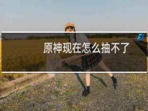 原神现在怎么抽不了