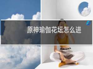 原神瑜伽花坛怎么进