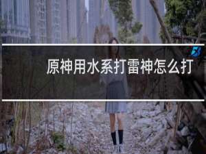 原神用水系打雷神怎么打