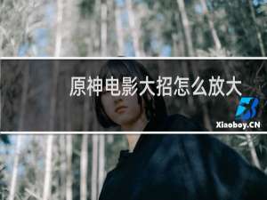 原神电影大招怎么放大